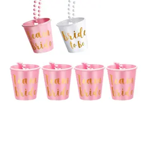 Bridal Party Gift Set, Party Supplies, 12-Piece & Shot Glass Necklace, Perfect for Bachelorette Parties & Weddings, Stylish Accessory