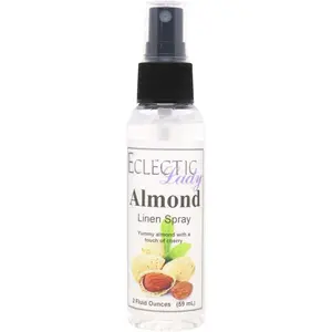 Almond Linen and Sheet Spray - No Artificial Colors, Parabens, or Preservatives - Long-Lasting Scent for Bed, Fabric & Pillow