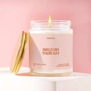Smells Like You're Gay Soy Candle - Funny LGBTQ+ Pride Candle, Custom Handmade Gift, Queer, Bisexual or Gay Party Favor Candle