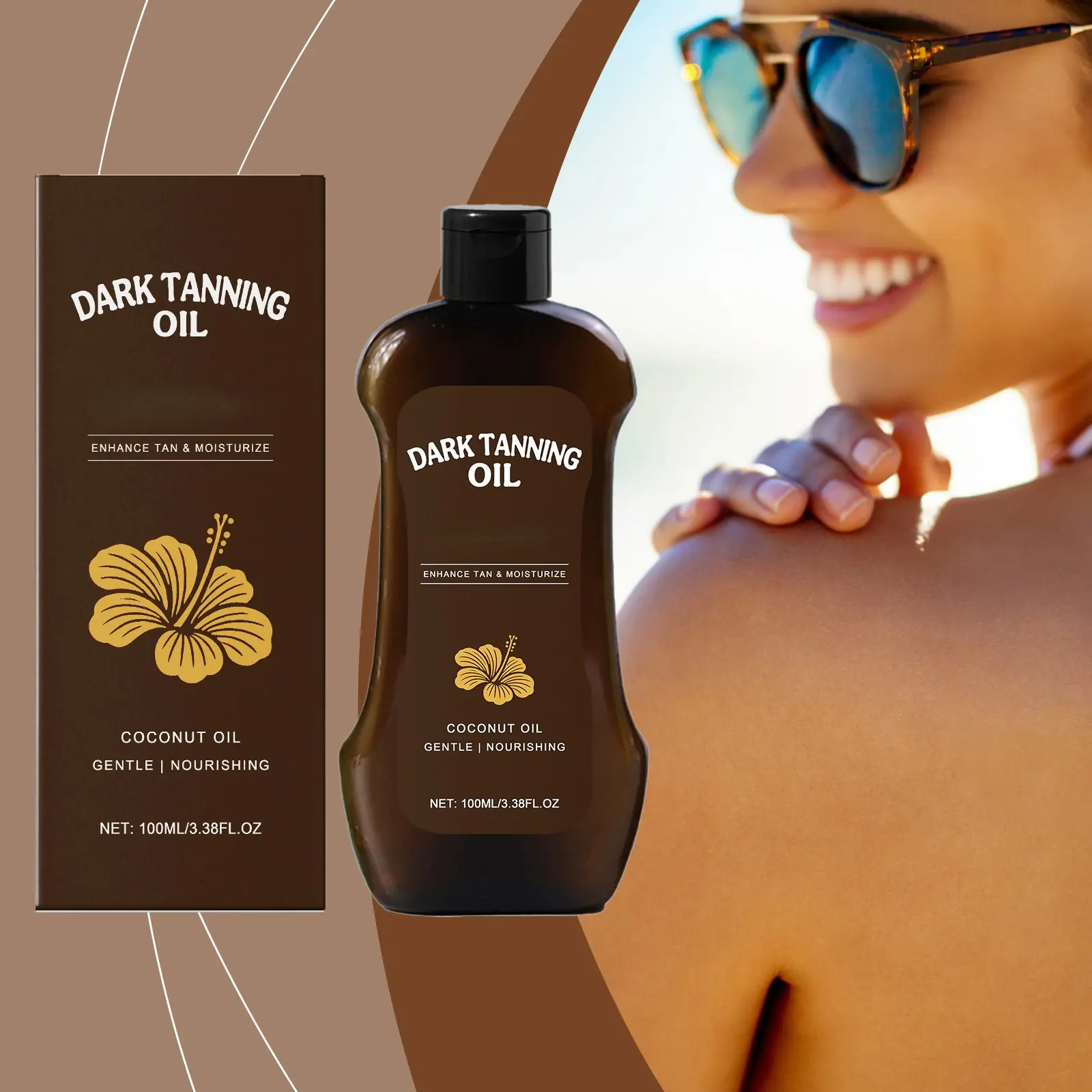 100ml Tanning Body Oil - Natural Glow Moisturizer, Quick Absorbing, Non-Greasy, Nourishing Beauty & Personal Care Product
