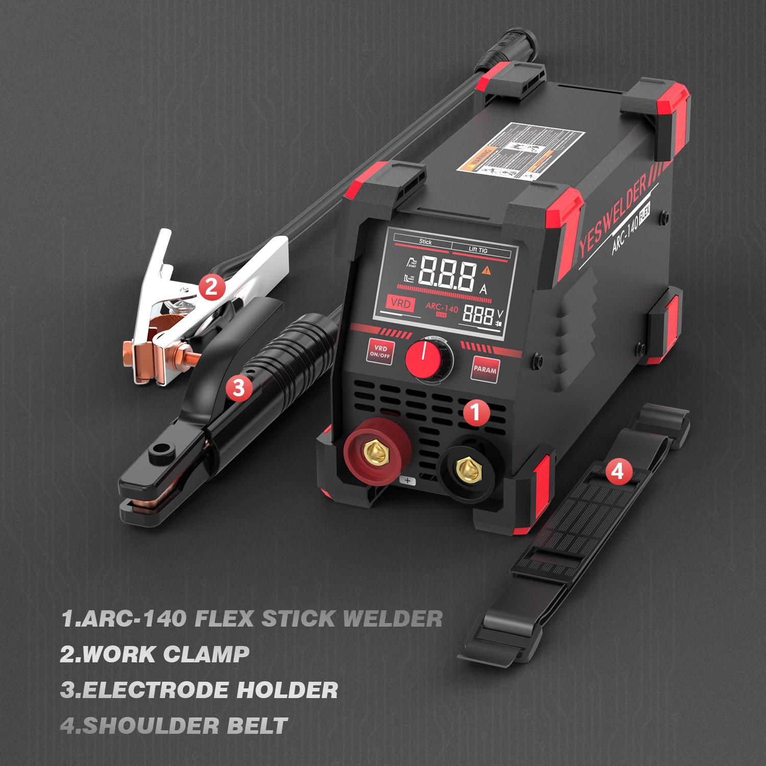 140A Portable Stick Welder – Compact 110V ARC Welding Machine with Large LED Screen | Easy Setup for DIY Welding, Farm Fixes & Automotive Repairs at Home