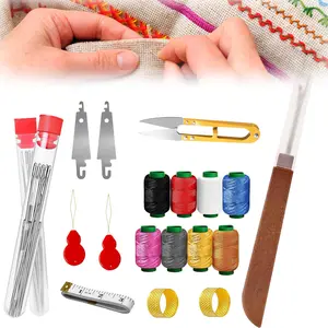 66-Piece Sewing Tool Set – Big Eye Steel Needles with Threader & Repair Kit for Hand Sewing, Stainless Steel