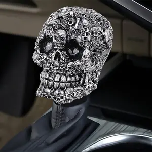 80mm Stylish Resin-Metal Shift Knob, Universal Car Interior Upgrade Auto Parts Accessories, Fit for Manual/Auto Vehicles, Car Accessories