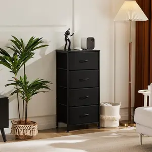 Sweet Furniture S - Dresser for Bedroom, Storage Drawers, Skinny Fabric Storage Tower with 4 Drawers Sweet Furniture S - Dresser for Bedroom, Storage Drawers, Skinny Fabric Storage Tower with 4 Drawers