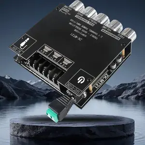 2.1 Channel Audio Receiver Power Amplifier Module, Bluetooth-compatible Amp Board, 50wx2+100w, Speaker Preamp, Portable HiFi Sound System, Compact