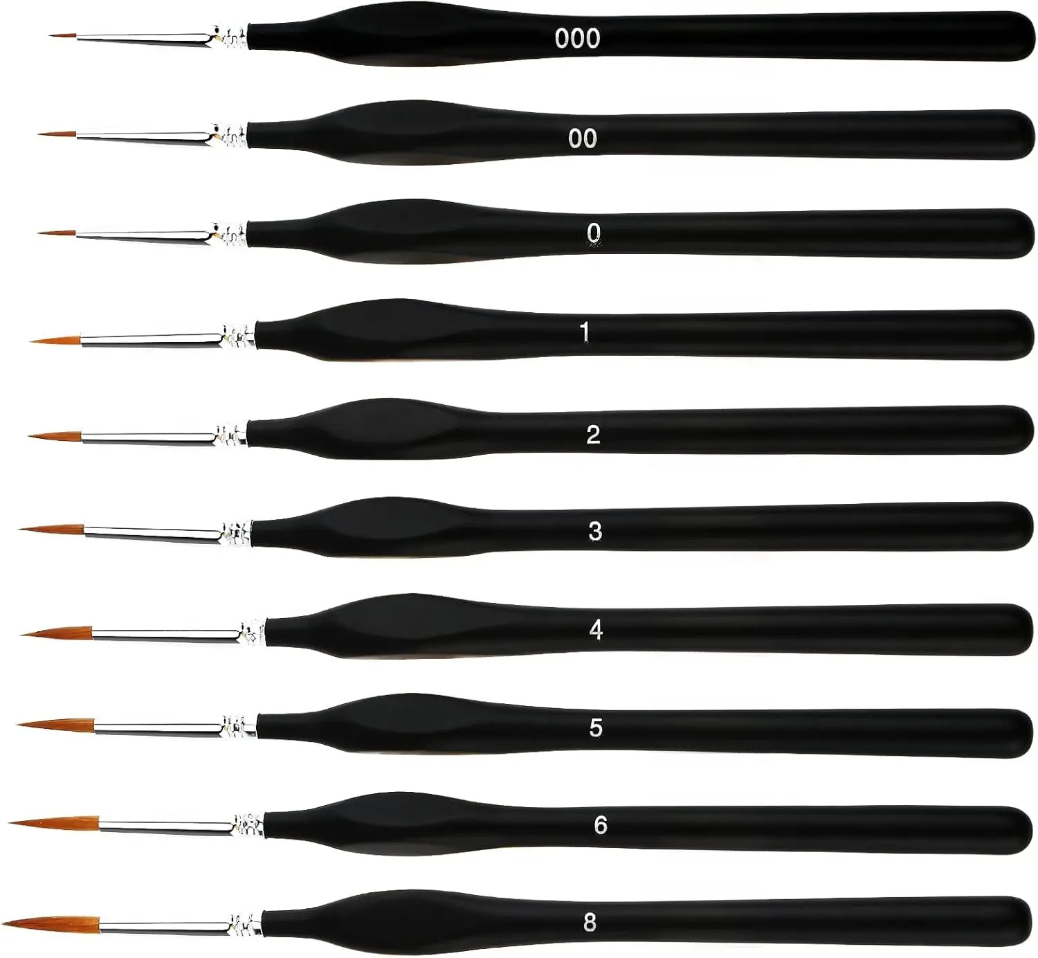 10 count Miniature  Brushes Kit, Fine Detail Painting Brush  Professional  Paints Brush Set for Watercolor, Oil, , , , Line Drawing, Scale Model Painting
