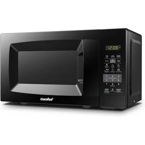 COMFEE' EM720CPL-PMB Countertop Microwave Oven with Sound On/Off, ECO Mode and Easy One-Touch Buttons, 0.7cu.ft, 700W, Black