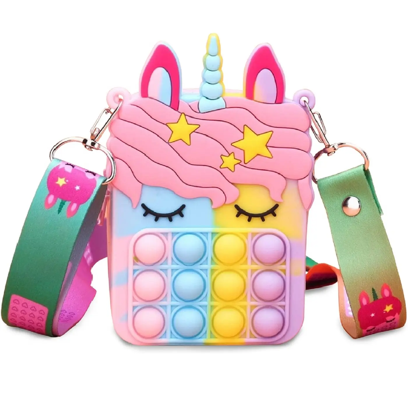 Unicorn Pop toy bag-it Purse Mini Bubble Fidget Handbag for Kids