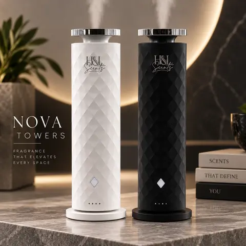 H&L Scents Nova Tower Medium Scented Oil Diffuser, Home Fragrance Light, Aroma for Home