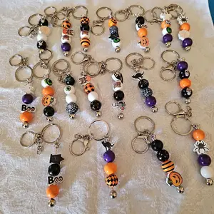 Wooden beaded key chains