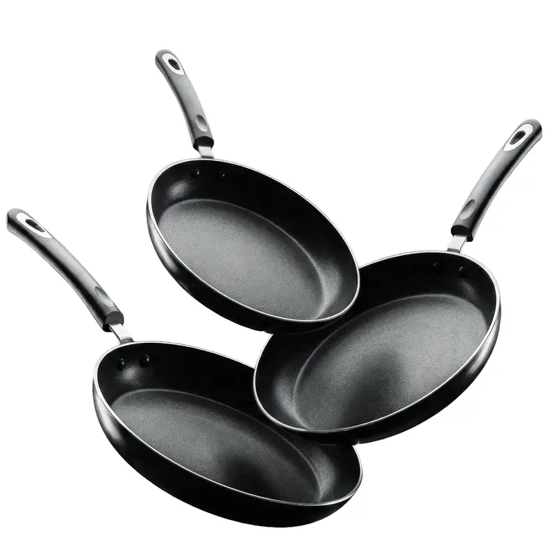 【Haul Deal】Utopia Kitchen 3 - Piece Non-Stick Frying Pan Set – Includes 8", 9.5", & 11" Pans with Induction Bottom Durable Nonstick Coating, Handle for Comfort, & Dishwasher Safe! Aluminium Ceramic Cookware Cooking