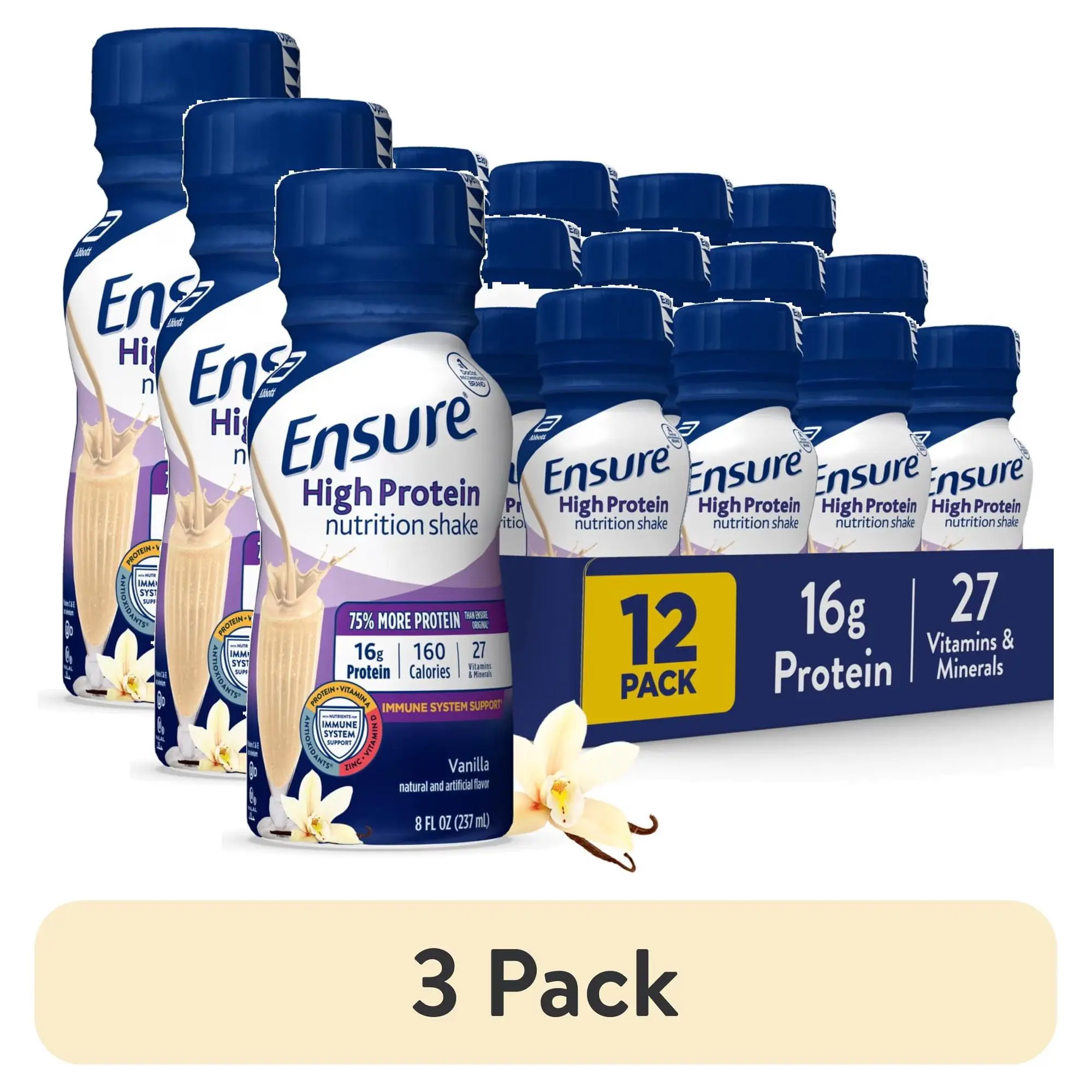 Ensure High Protein Nutrition Shake, Milk Chocolate, 8 fl oz, 12 Count