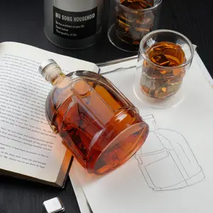 Whiskey Decanter Set, 1 Set Whiskey Decanter with Glasses, Unique Birthday Gift Ideas for Him Boyfriend, Funny Military Retirement Present