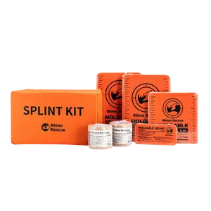 RHINO RESCUE First Aid Splint Orange-Gray, Keep Bones in Position (6, Splint Bundle)