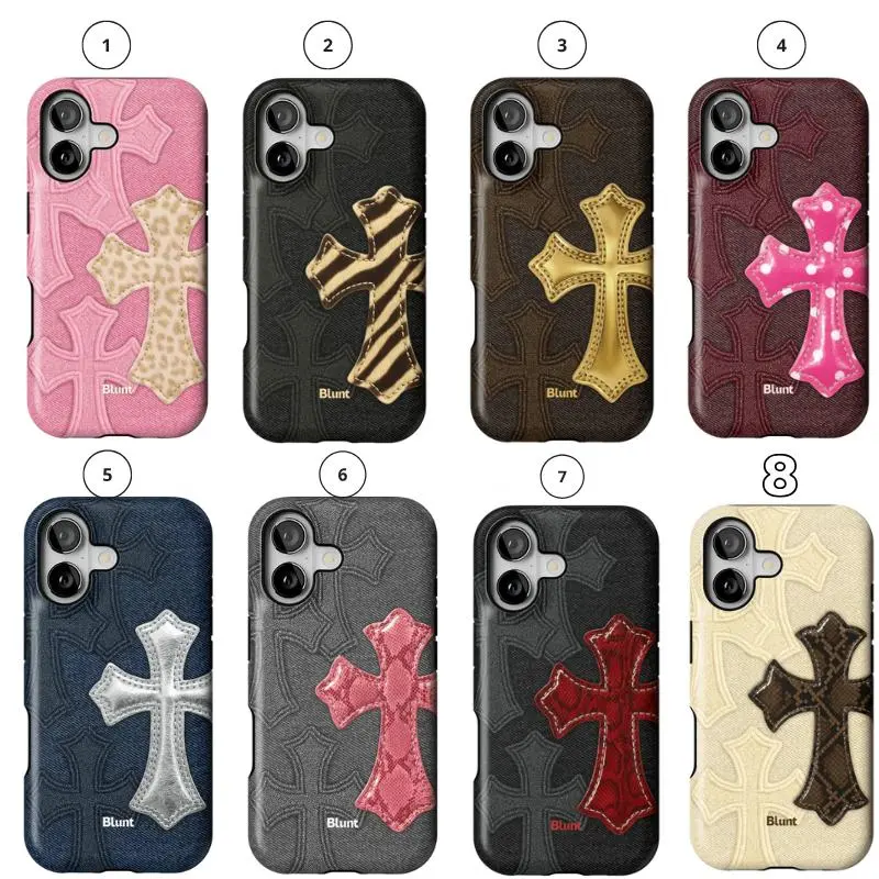 Sugar Cross - Brownscale Saint - Cheetah Cross - Pink Cheetah Cross I blunt tough phone case cover for phone 17 16 15 14