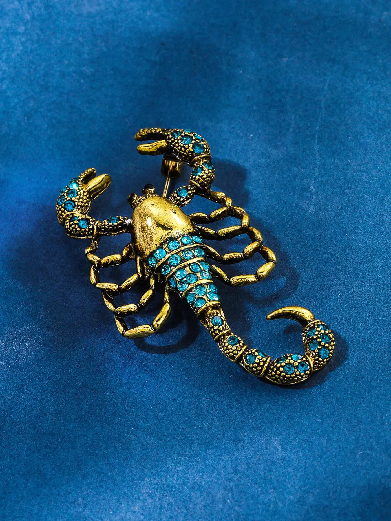 Fashion Rhinestone Decorated Scorpion Brooch Pin, Punk Rock Style Suit Accessories for Men & Women, Fashion Accessory, Zinc Alloy Jewelry, Jewellery, Durable Metal Pins