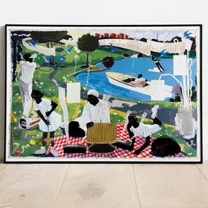 Realism Art, Reproduction Poster, African American Art, the New Yorker, Kerry James Marshall Style Artwork, Black History, Vintage Print, Room Decor, Unframed