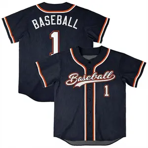 KXK Denim Oversized Baseball Jersey – Premium Streetwear Edition Blue Mountain State Football