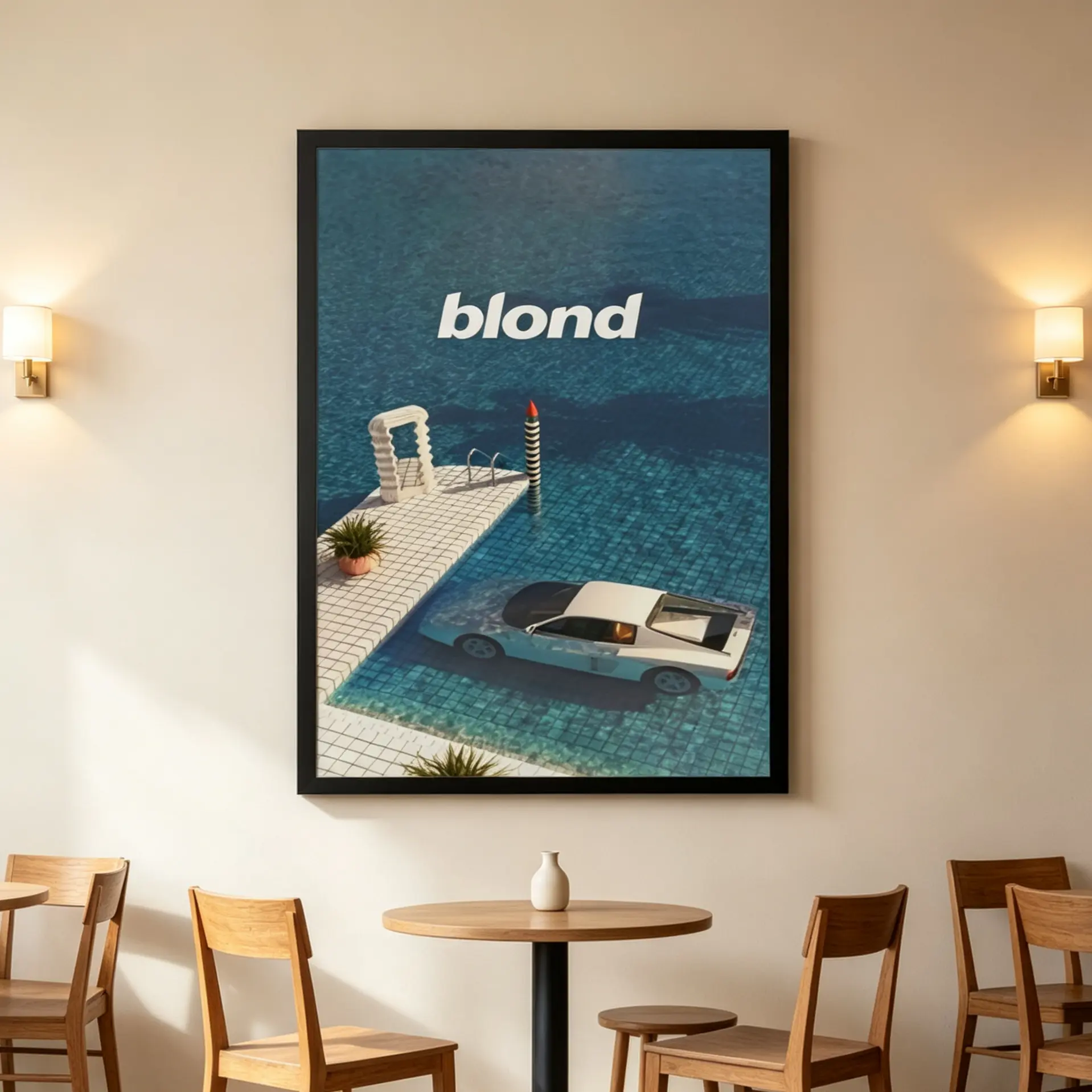 Frank Ocean "Blond" Vintage Poster - Vintage Art Statement Piece, Home Decor for Bedrooms, Living Rooms