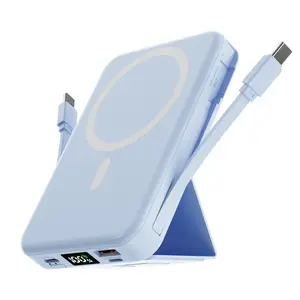 10000mAh Wireless Power Bank - 22.5W/PD20W Fast Charging Portable Battery with LED Battery Indicator, USB Type-C Port, Compatible with iPhone 16/15 Pro/14 Max/13/12, Outdoor Emergency Backup Battery for Android Phones, Christmas Gift Halloween gift