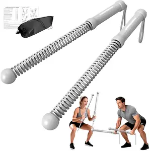 Weighted Cordless Battle Ropes 2PCS – New Upgrade Quiet Ropeless Training Rope Fitness Equipment for Home Workout, Strength Training, HIIT & Full-Body Exercise, Noise-Free Portable Gym Gear