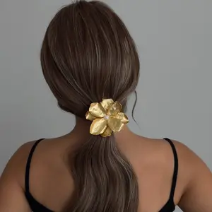 popular hair accessories high-end ponytail hair band fashion bow alloy headgear hair rope