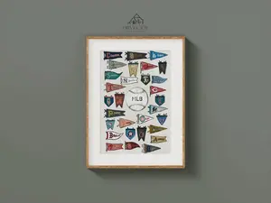 [Sale up to 50%] [Free Ship] Vintage MLB Poster Print