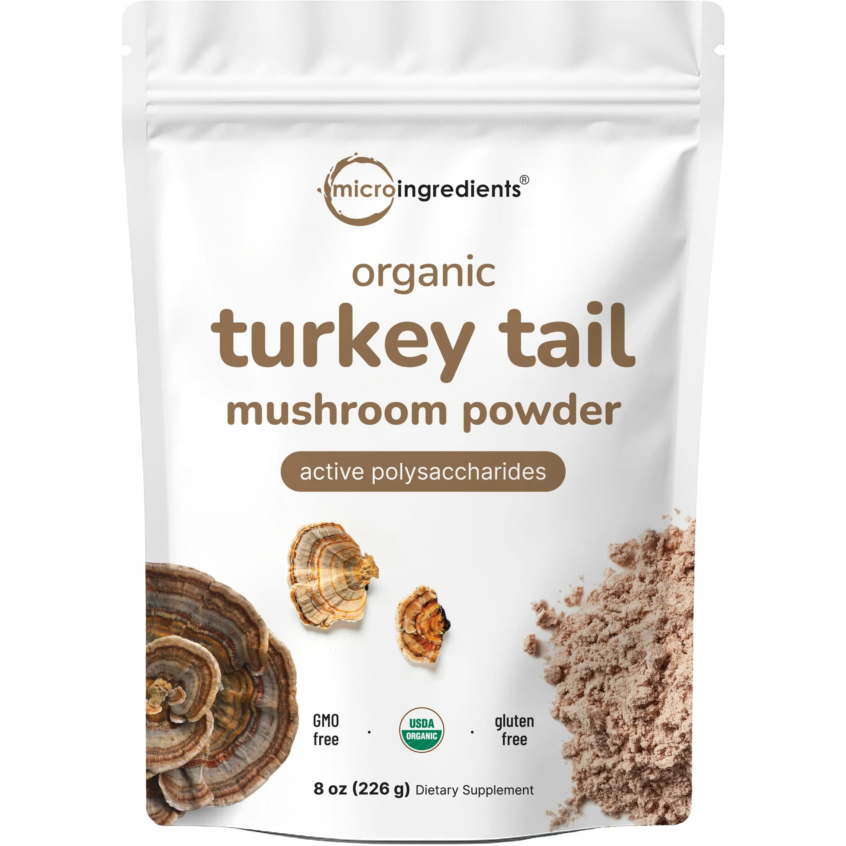 Micro Ingredients Organic Turkey Tail Powder, 8oz