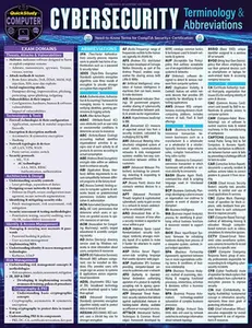 Cybersecurity Terminology & Abbreviations- Comptia Security Certification: A Quickstudy Laminated Reference Guide -- George Antoniou, Poster