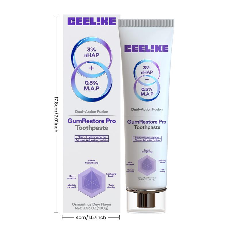 CEELIKE GumRestore Pro Toothpaste - 3% nHAP & 0.5% M.A.P - Gentle Formula for Enamel Health & Natural Shine - Osmanthus Dew Flavor - 3.53 oz