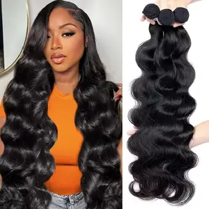 Tuneful 12A Human Hair Bundles 3 Pack 24 26 28 Inch Body Wave Bundles of Human Hair 100% Unprocessed Brazilian Virgin Hair for Quick Weave Straight Hair Extensions Sew in