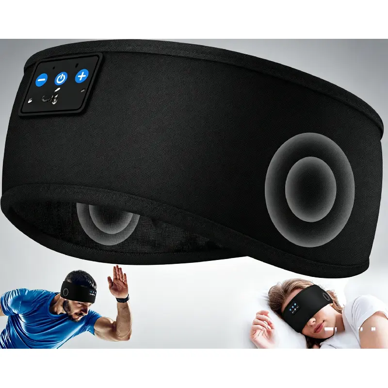Bluetooth 5.4 Sleep Headphones Headband, Sweatproof Wireless Headband Earphones with Ultra‑Thin HD Stereo Speakers, Sports Music Headband for Sleeping Running Workout, Portable Electronic Gadget Ideal as Gift