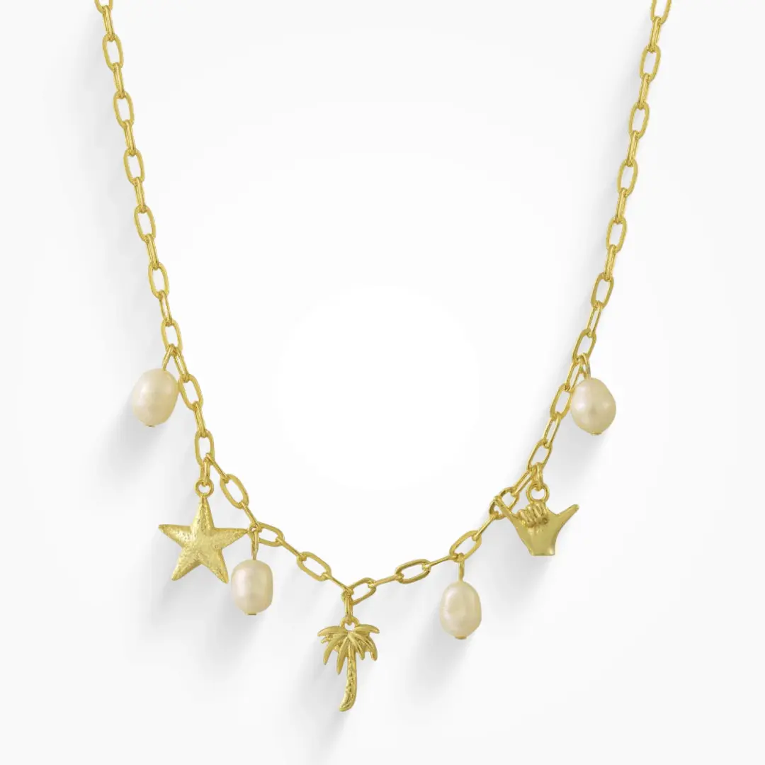 18K Gold Waterproof, Tropical Bliss Necklace