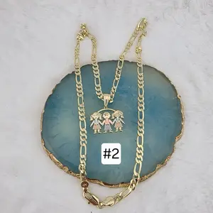 Chain and pendat 14k gold plated