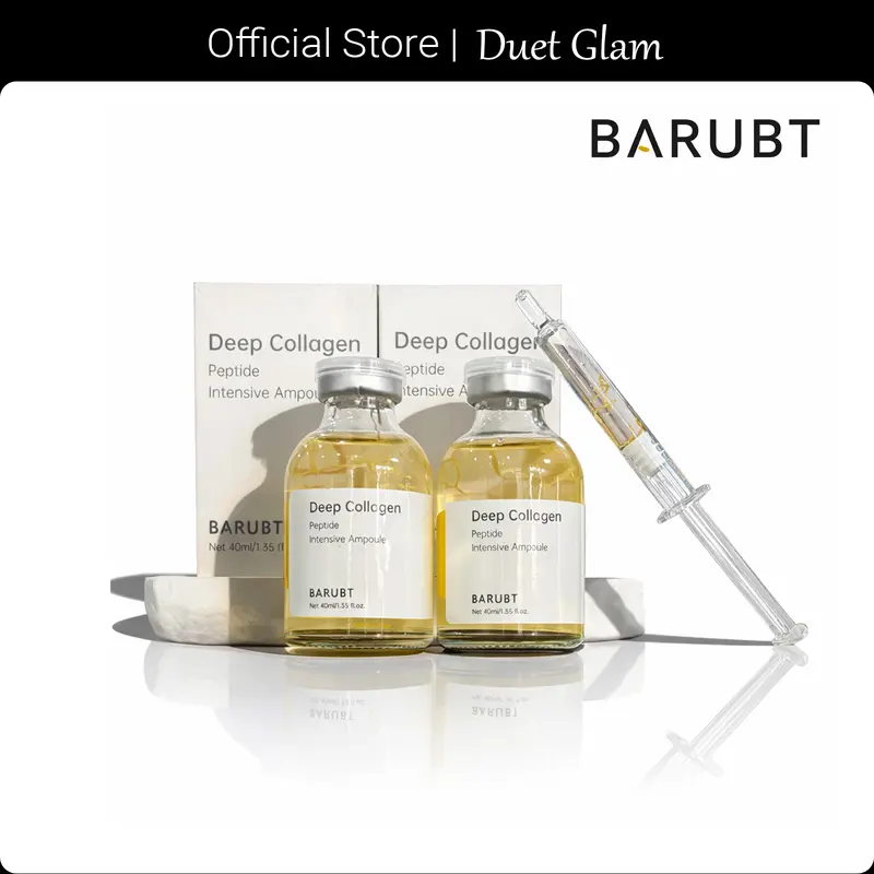 [BARUBT] 2bottles Peptide Silk Lifting Ampoule for Face - Deep Collagen Anti-Aging Serum - Wrinkle Care & Plumping At-Home Face Lift Skincare (40ml) Mother's Day Gift