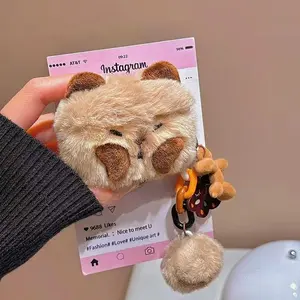 Embroidered Plush Waterhog Protective Case for Apple AirPods 1/2/AirPods Pro/AirPods Pro2/3/AirPods 3/AirPods 4 Soft Shell Cover Protection