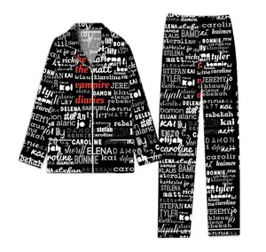 Damon Sal.vat0re Vampire Diaries Pajamas, Matching Family Halloween Xmas Sleepwear, Book Lover Gift