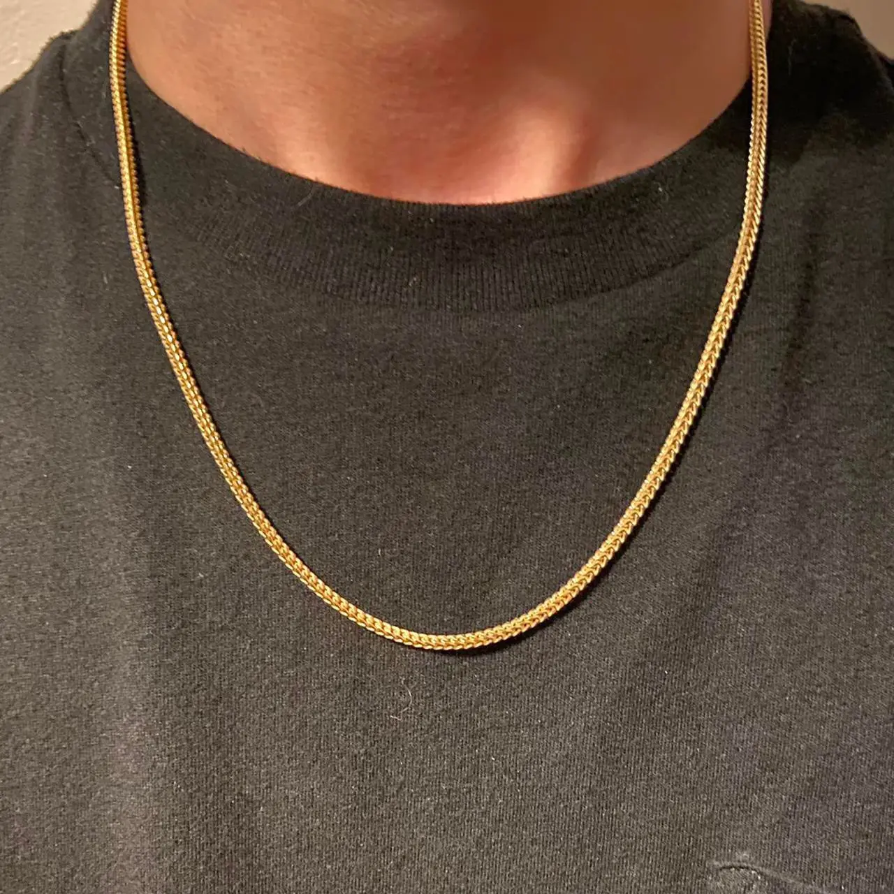 14k Gold Vermeil Franco Men’s Women’s Chain 20in 2mm