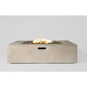 YYDS 12" H Concrete Outdoor Fire Pit Table
