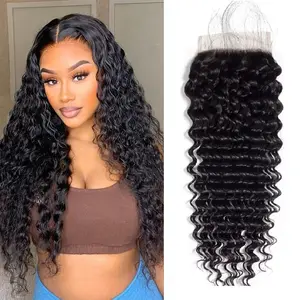 [Riverwood] 5x5 4x4 13x4 Lace Closure&Frontal 100% Human Hair Body Wave Straight 150% Natural Black 10-20inch Budget Friendly