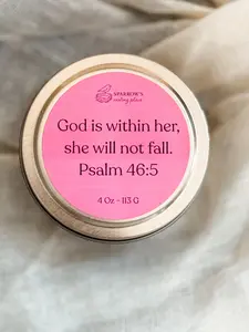 Bible Verse Candle | Christian Gift for Women | 4 oz Faith Candle