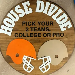 18in Customizable House Divided wood door sign
