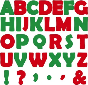 150 count Large 6" Font Christmas Bulletin Board Letters for Classroom, Red and Green Letters Bulletin Board Christmas Decorations for Xmas  School Classroom Alphabet Poster Wall Decor