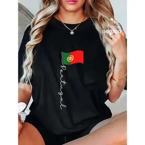 100% Cotton Portugal Signature Flag Pole - Patriotic Portuguese Flag T-Shirt