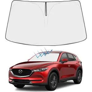 Proadsy Windshield Sun Shade for Mazda CX-30 2020-2025 2026 CX30 Accessories 4-Layer Foldable Front Sunshade Protector Sun Visor Blocks UV Rays Keep Car Cooler