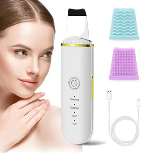 Cordless Skin Scrubber, USB Rechargeable Facial Cleaner with Vibration, Deep Cleansing Skin Care Tool for Men and Women