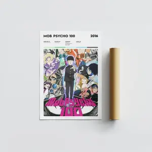 [Sale Off Up To 50%] [Unframe] Mob Psycho 100 Poster Gift Anime Wall Art for Kids Room Decor Gift for Him Gift for Her Poster Gift