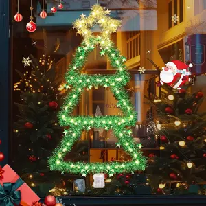 Foldable Christmas Tree Lights, Waterproof Christmas Window Lights for Indoor Outdoor Xmas Decor Magical Ornaments christmas  lights Decoration