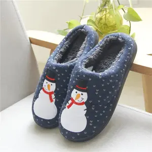 ❄️ Christmas Time Is Here: Plush Snowman Slippers