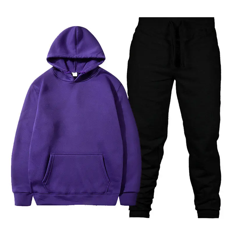 Purple clothes+black pants